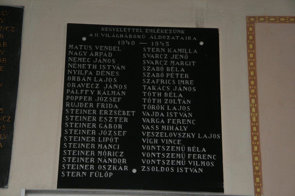 Világháborús emléktáblák