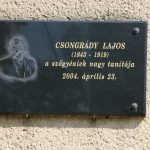 Lajos Csongrady memorial plaque