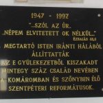 Deportees memorial plaque