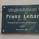 Ferenc Lehár memorial plaque