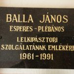 Pamätná tabuľa Jánosa Ballu