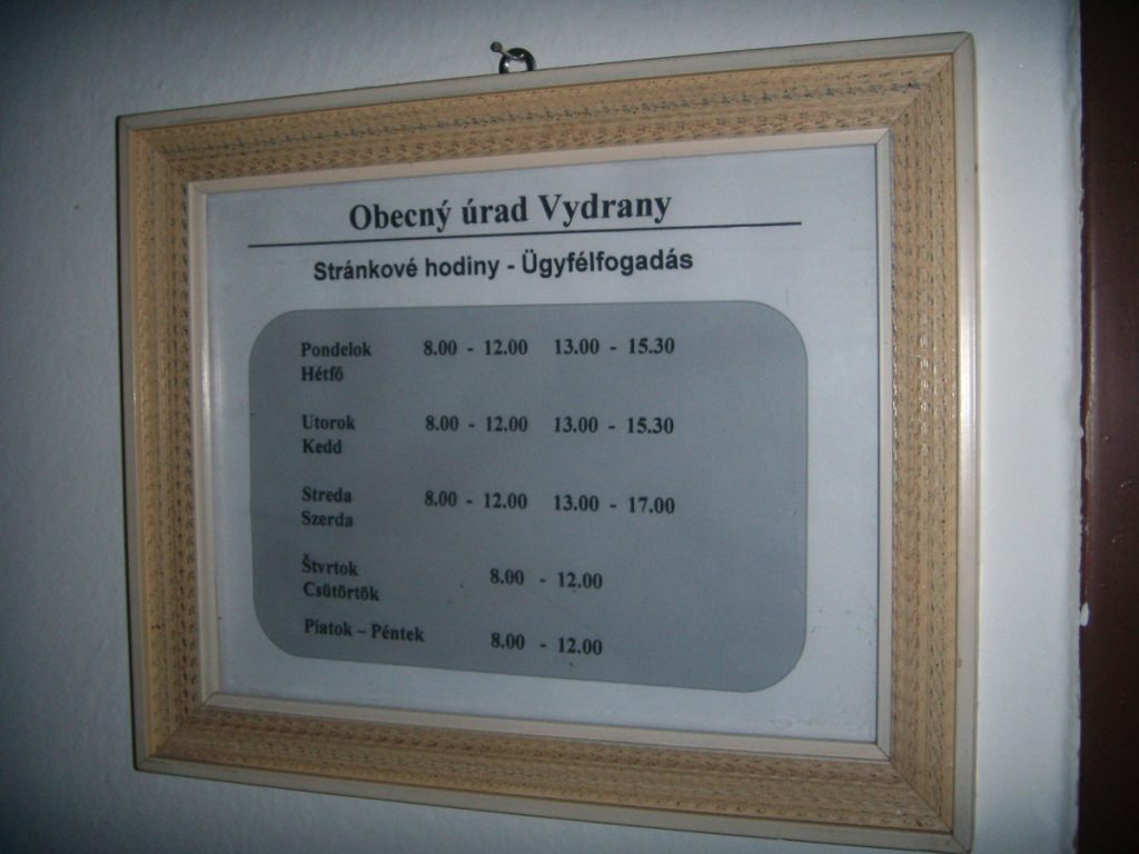 Községi hivatal – kiírások