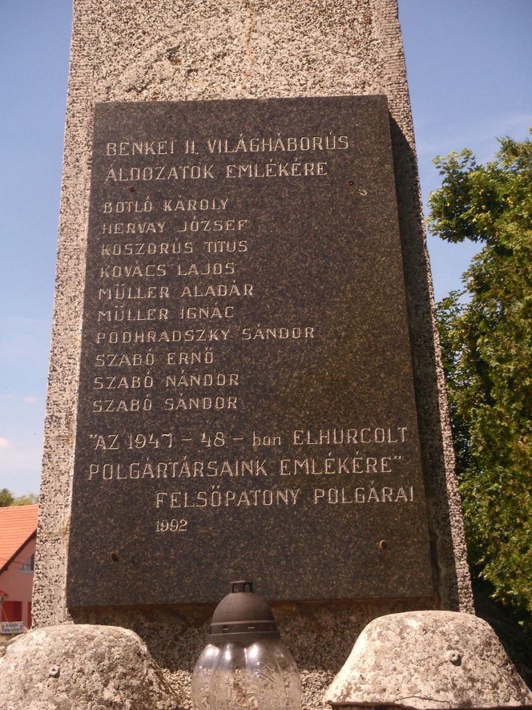 Benkepatony – világháborús emlékmű