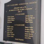 World War memorial plaque