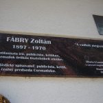 Pamätná tabuľa Zoltána Fábryho