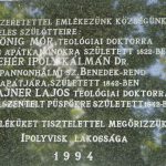 Illustrious inhabitants of Vyskoviec nad Iplom memorial plaque