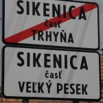 Veľký Pesek – placename sign