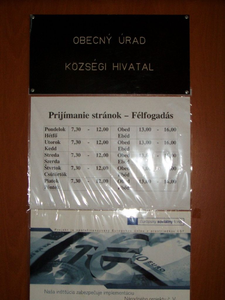 Községi hivatal – kiírások