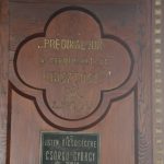 Memorial plaque on the pulpit
