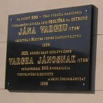 Janos Vargha memorial plaque